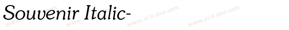 Souvenir Italic字体转换